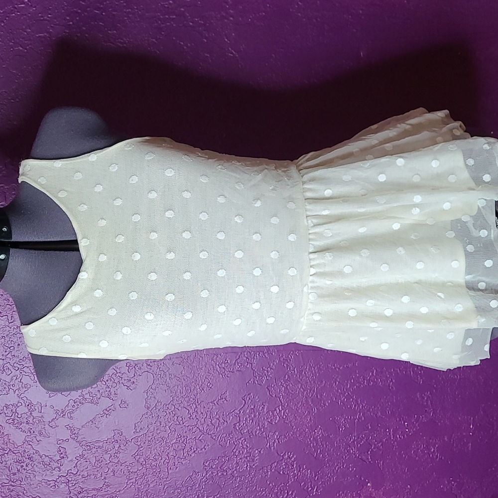 Saks Fifth Avenue Polka Dot Peplum Top